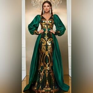 Jane Chic Designs Sequin Cape Dress